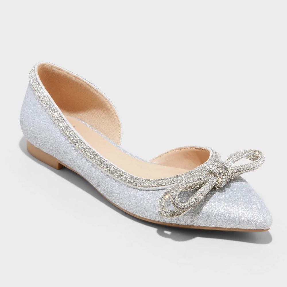 Juliette Crystal Bow Ballet Flats